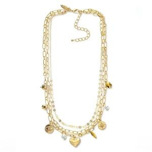 Anthropologie Charm Gold Link Necklace